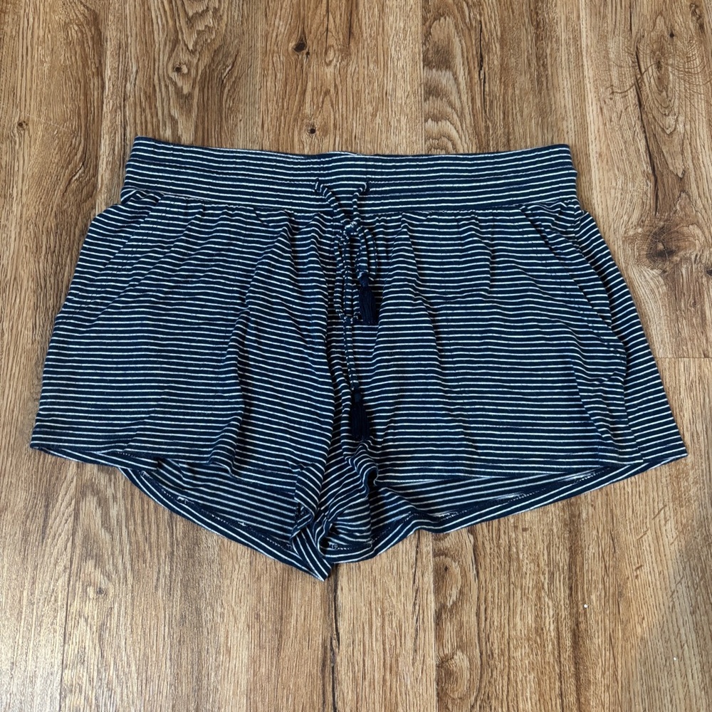 Striped Navy and White Shorts
